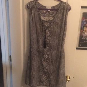 2xl boho print sleeveless dress.